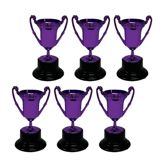BQBQERT 6Pcs Award Trophies Cups Plastic Small Trophies Sports Award Props Enduring