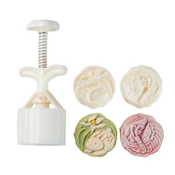 BQBQERT 75g Lagomorph Butterfly Mold ABS Polystyrene Baking Cast for Mid-Autumn Festival Family