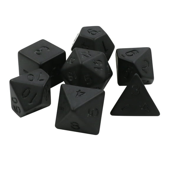 BQBQERT 7x D4 D8 D10 D12 D20 Number Colors Acrylic Polyhedral Dices Party Engraving Educational Accessaries