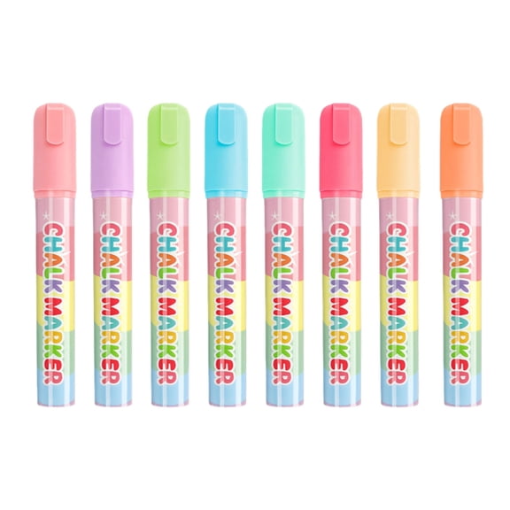 BQBQERT 8 Color Liquid Marker Pen 10mm Broad Tip Washable Liquid Marker For Writing Doodling on Glass Board Blackboard