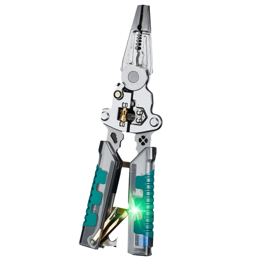 BQBQERT 9 in 1 Wire Stripper Plier with Tester, Multifunctional Cable Cutter Crimper & Wire Stripping Tool