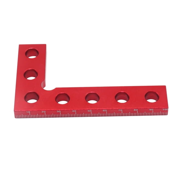 BQBQERT 90 Degree AluminiumAlloys Positioning Square,4'' Right Angles Clamps Woodworking Carpenter Tool Right Angles Ruler