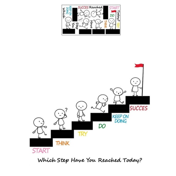 BQBQERT Adhesive Motivational Team Work Quote Decal For Wall Inspirational PVC Sticker School Classroom Decoration