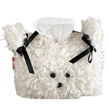 BQBQERT Adorable Puppy Tissue Box Case Fashionable Decorative Tissue Dispenser Quality Tissue Container Paper Holder