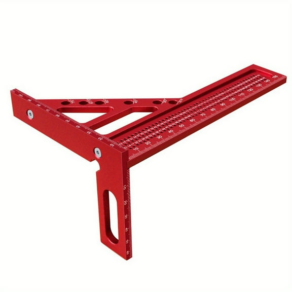 BQBQERT Aluminum Miter Triangle Layout Measuring Tool Measuring Ruler Woodworking Square Protractors 22.5-75 Degree