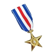 BQBQERT America Commendation Star Medals Brooch Pin,Bronze Stars Medals Commemorative Collector Decorative Badge