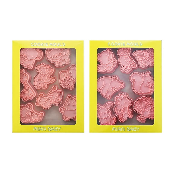 BQBQERT Animals Shaped Cookie Biscuit Cookie PP Push-type Household Cookie Baking
