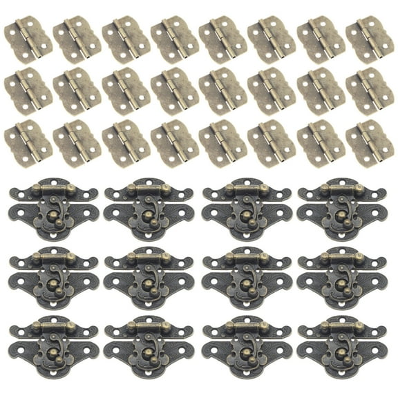 BQBQERT Antique Butterfly Hinges Decorative Cabinet Latches, Heavy Iron Hardware for Doors & Trunks Security