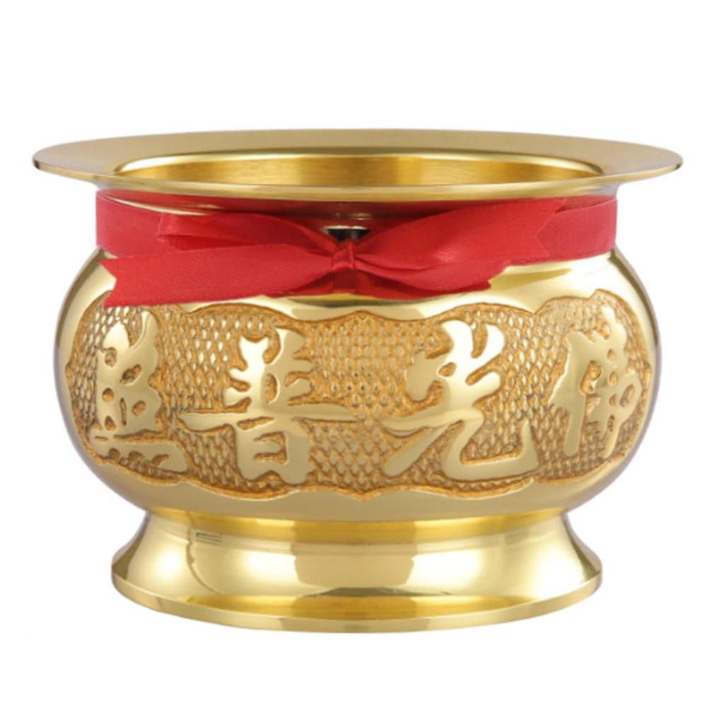 BQBQERT Antiqued Brass Incenses Burners Offering Bowl Worship Incenses Stick Holder for Meditations Chinese Temple Censers