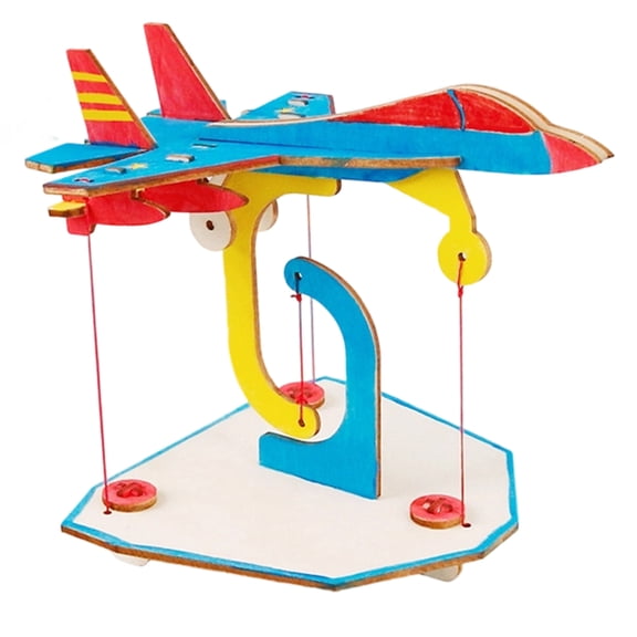 BQBQERT Assembly Wooden Suspension Aircraft Model Tension Structure Experiment Set