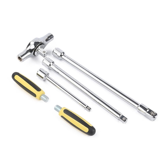 BQBQERT Automotive and Machinery Repair T Handle Spanner, Multisized Hexagonal Barrels Quick Ratchets Function Accessory