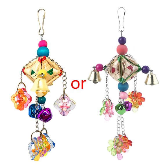 BQBQERT Bird Chew Toy Chewing Multicolor Bells for Chinchillas Guinea Pigs Squirrels