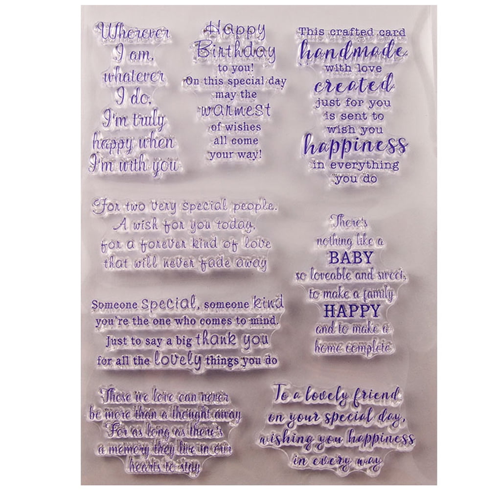 BQBQERT Blessing Quotes Silicone Clear Seal Stamp Scrapbooking ...
