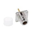 thumbnail image 1 of BQBQERT Brass N Female Connector With 4 Hole Flange Mount Chassis Adapter Long S, 1 of 7