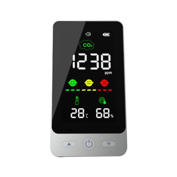BQBQERT CO2 Meter Air Monitor Carbon Dioxide Humidity Temperature Indoor Detector NDIR Channel