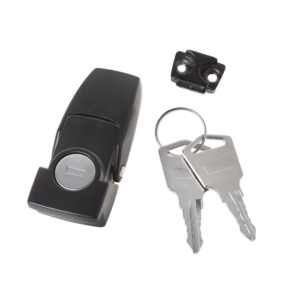 BQBQERT Cabinet Black Coated Metal Hasp for DK604 Security Toggle With Two Ke