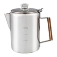 thumbnail image 1 of BQBQERT Camping Coffee Maker Large Capacity Stainless Steel Percolator with Clear Lid 9 Cups Household Coffee Pots, 1 of 7