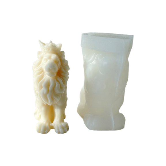 BQBQERT Candle Making Mold Animal Lion-Shape Silicone Mold Halloween Party Making
