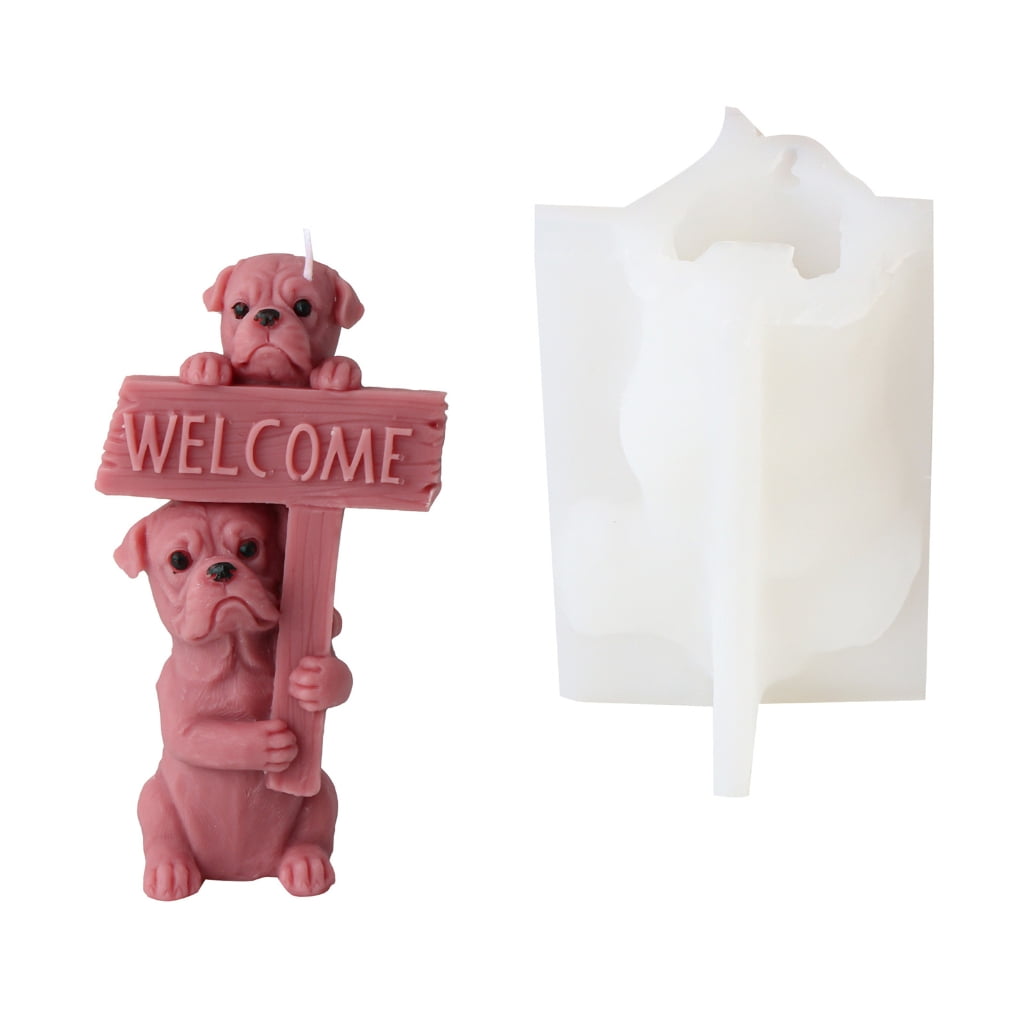 BQBQERT Cats Dog Shaped Silicone Molds Candle Molds for Epoxy Resin, Candle Soap Home Decoration, Plaster Decoration