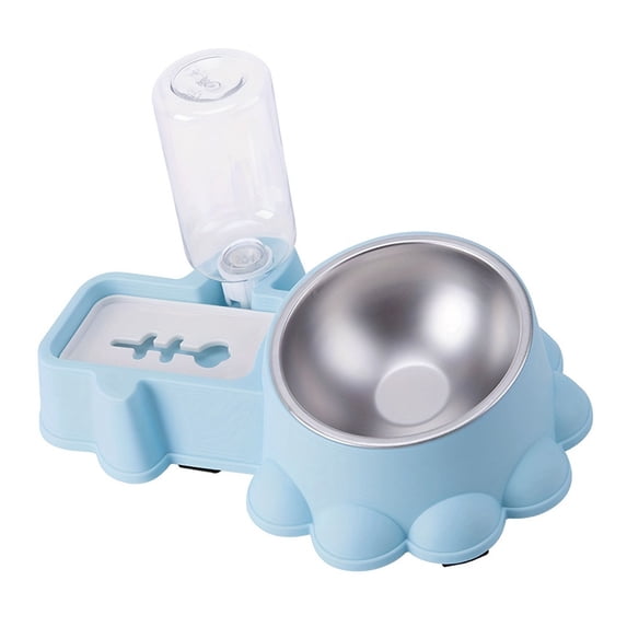BQBQERT Cats Double Food Bowl Dog Water Dispenser Food Feeder Bowls Automatic Water Bowl Houseware Dog Dish Cats Feeding Supply