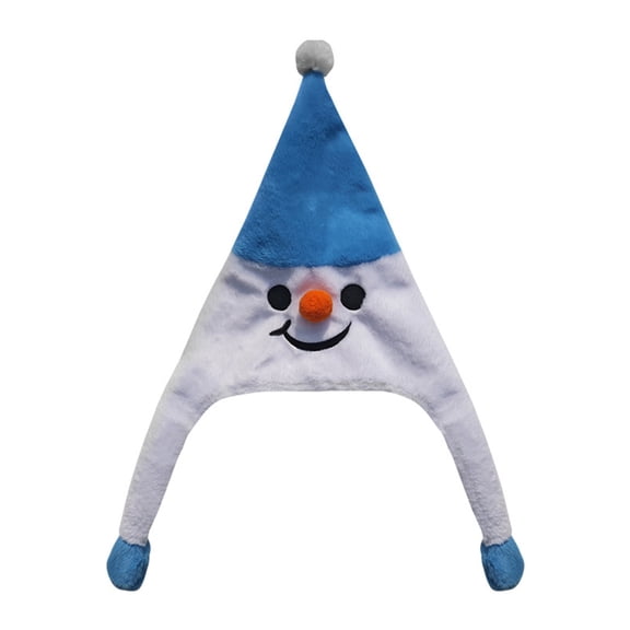 BQBQERT Christmas Snowman Hat with Ear Flaps Funny Christmas Party Hat Plush Snowman Earflaps Hat Christmas Supply