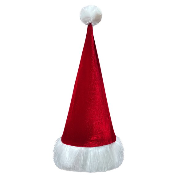 BQBQERT Classical Holiday Party Cap for Adult Soft Santa Cap For Christmas Party Gathering Festival Photography Props