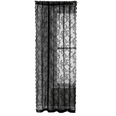 BQBQERT Color Lace Sheer Window Curtain Warp Knitted Sheer Window Drape Light Filtering