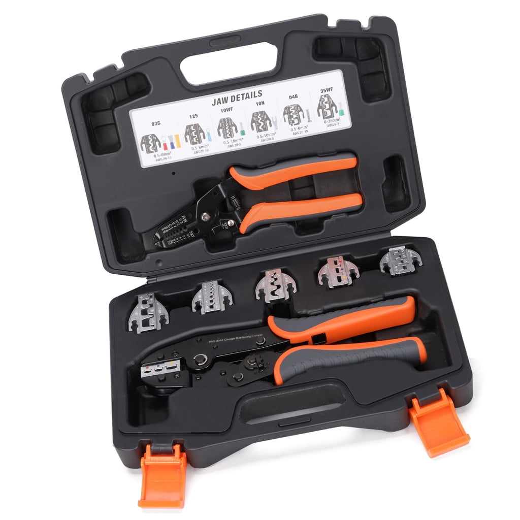 BQBQERT Completed Electrical Crimper Crimping Tool Set With Hard Storage Case Handle Various Terminals Types From 20 To 2