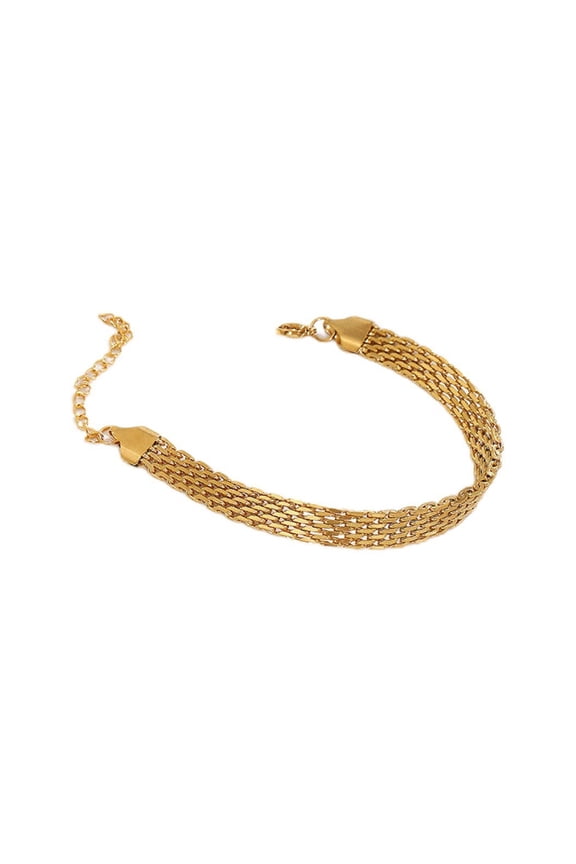 Contemporary Watch Band Wrist Jewelry Mesh Link Chain Bracelet Wristband Accessories For Fashion Lovers
