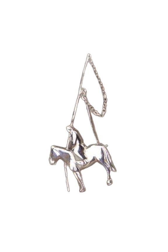 Creative Mongolian Horse Lassoes Poles Brooch Pin for Formal and Everyday Outfits Trendy Daily Accessories