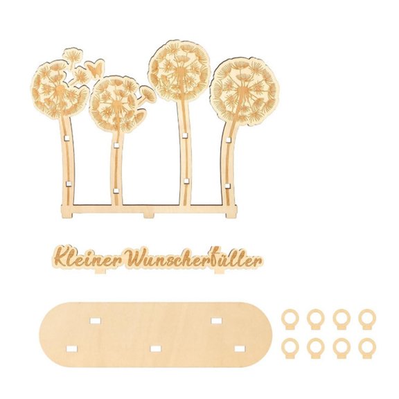 BQBQERT Dandelions Themed Wooden Craft Desk Organizers Nature Themed Money Holder Decorative Storage