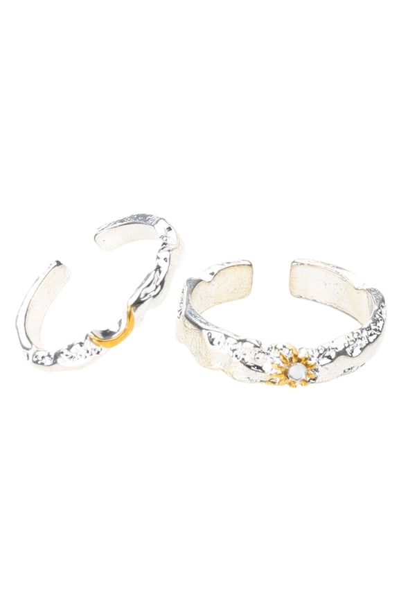 Delicate Love Sun Matching Rings Stainless Steel Sun Rings for Couples Simple Elegant Love Rings Jewelry