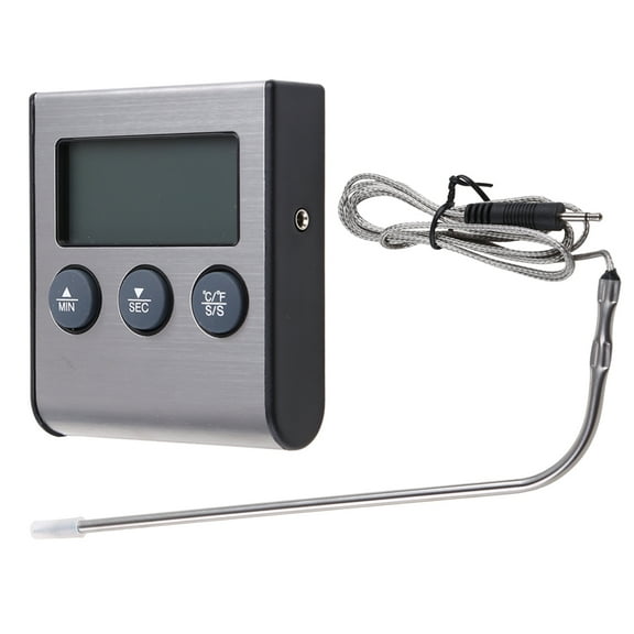 BQBQERT Digital Kitchen LCD Display Long Probe for Grill Oven Food Meat Cooking Alarm Timer Measuring Tools