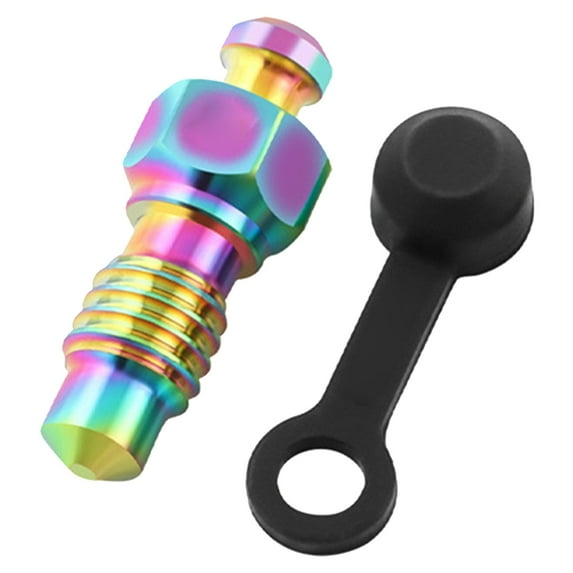 BQBQERT Disc Brake Exhaust Bolts Motorcycle Brake Caliper Bleed Screw With Caps Bleeding Bleed Nipple Screw Enduring