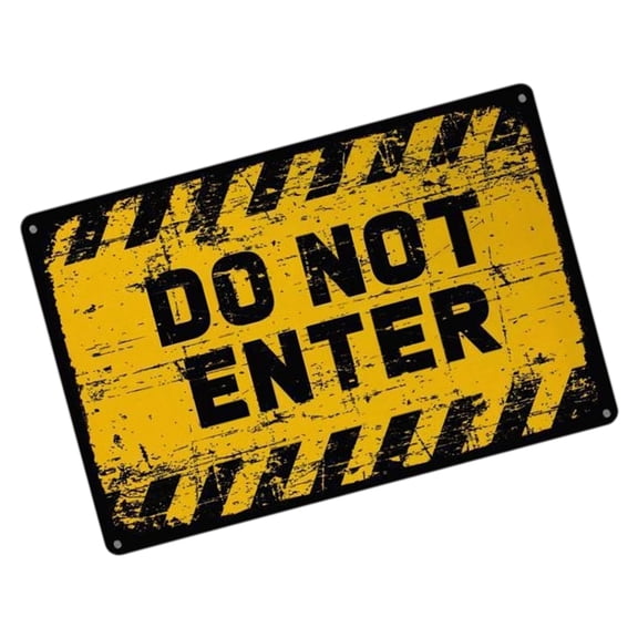 BQBQERT Do Not Enter Signs Indoor/Outdoor Metal Warning Signs Fade/Weather Resistant Keep Out Not Entry Sign