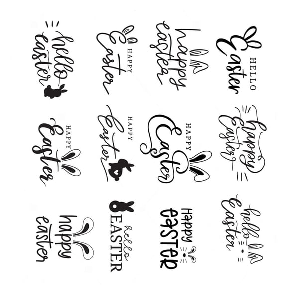 BQBQERT Easter Letter Silicone Clear Stamps for Card Making Scrapbooking Embossing Craft Album Rubber Seal Stamps Decor