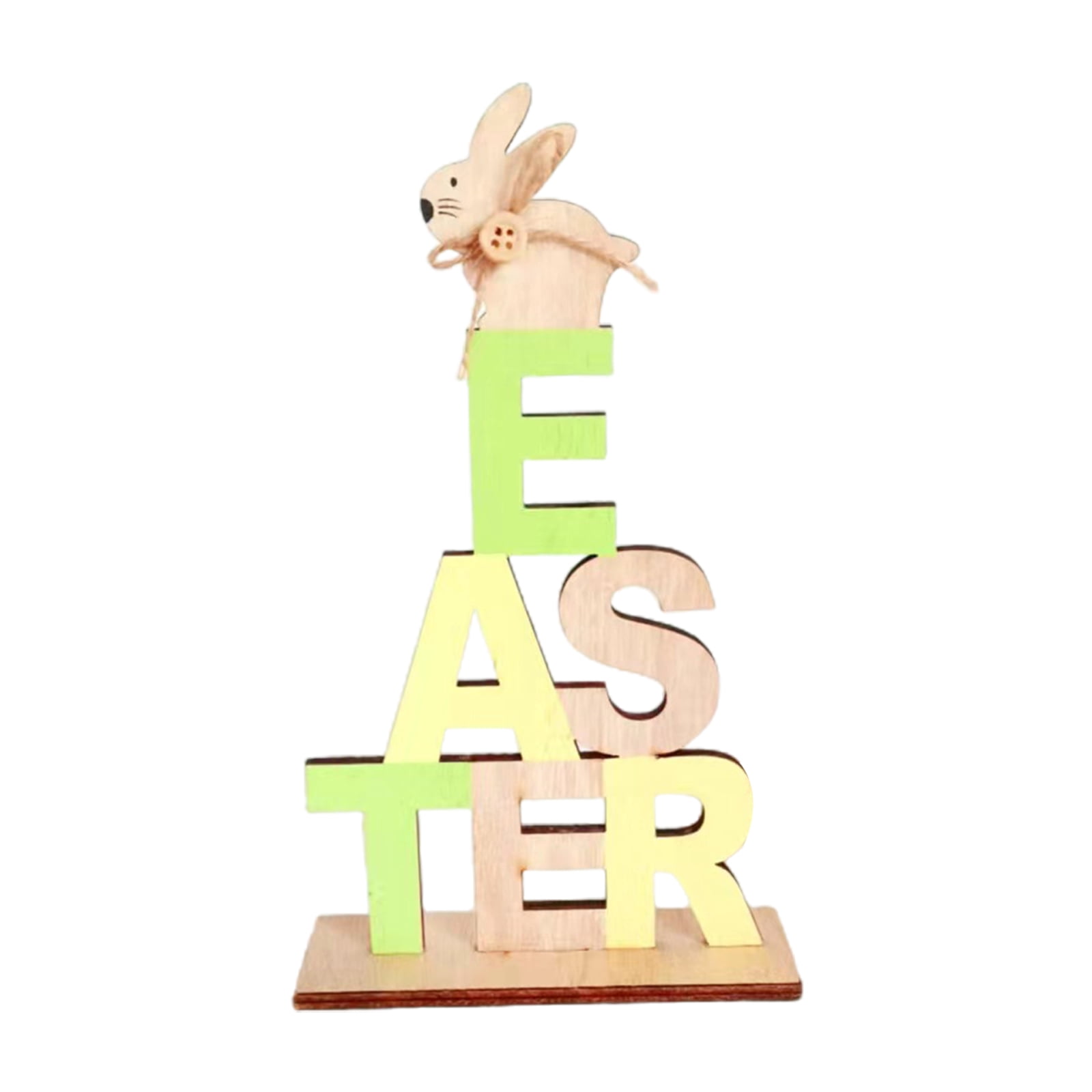 Stackable Letters Names BQBQERT Easter Wooden Ornament Stackable Letters Wood Art Ornament for ...