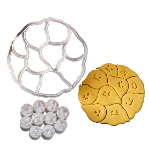 BQBQERT Easy to Use Specter Puzzles Cookie Effective Specter Shape Baking Stamp Biscuits for Cooking