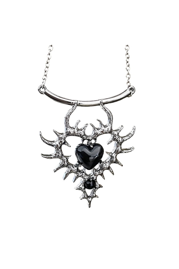 Edgys Love Heart Rhinestones Necklace Versatile Statements Pieces for Parties Supplies and Daily Use Casual Wear