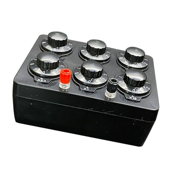 BQBQERT Educational Adjustable Resistor Box 6 Gear Adjustable 0-99999.9 Resistance Box For Laboratory and Classroom Teachng