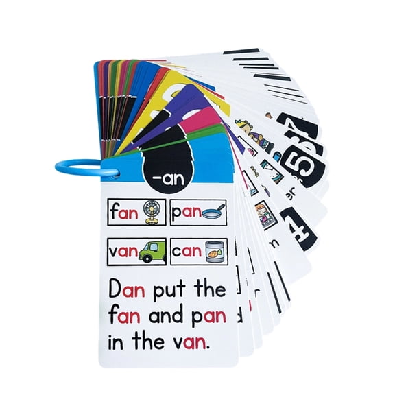 BQBQERT Educational Phonics Study Card Words Building Cards Phonics Flashcards For Preschooler Toddler Learning