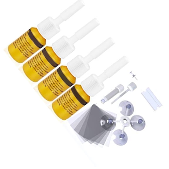 BQBQERT Efficiency Glass Repair Set Windscreen Repairing Quick Fixing Windshield Chip Repair Set with Suction Cup