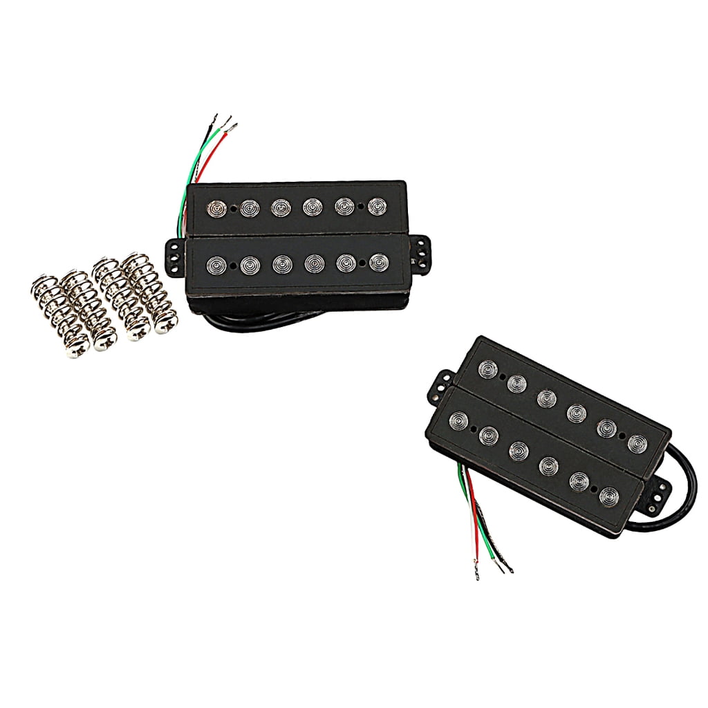 BQBQERT Electric Guitar for Guitar Part Double Coil Pickups Replacement Double Coil Pickups Neck Bridge Replacements Accessory