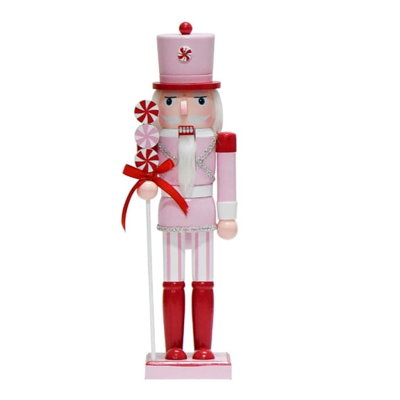 BQBQERT Elegant 15inch Macaron Cake Head Soldier ,Wood Soldier Figurine for Christmas Table Decoration Dessert Making