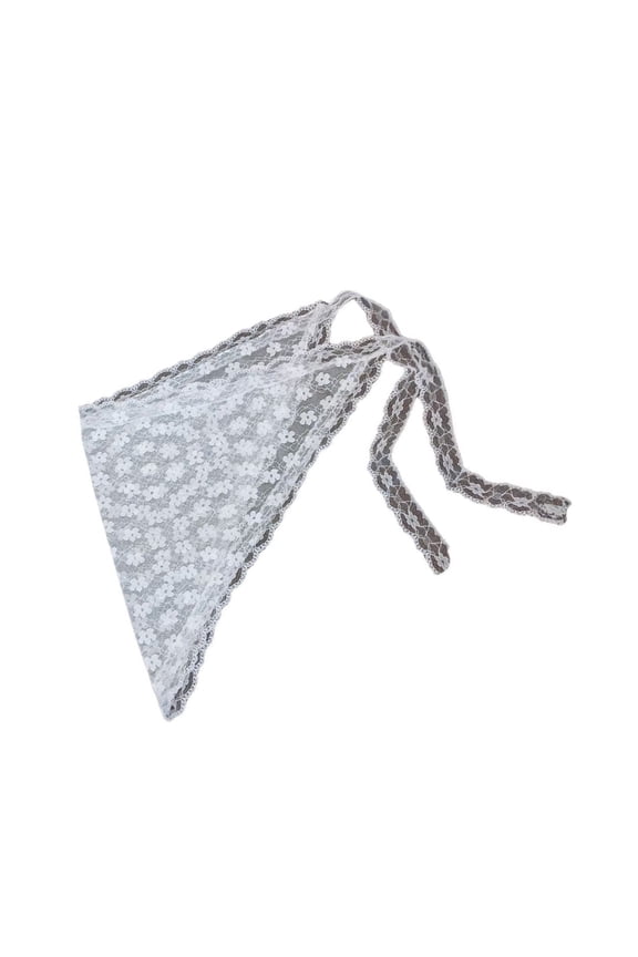 Elegant Floral Embroidered Triangular Scarf French Headscarf Soft Lightweight For Daily Wear & Parties