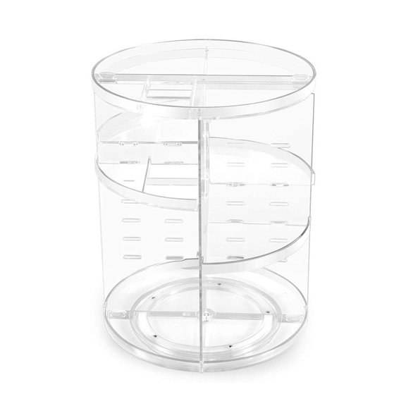 BQBQERT Elegant Makeup Storage Rack 360 Rotating Organiser with Multiple Layers for Cosmetics Beauty Products Display Stand