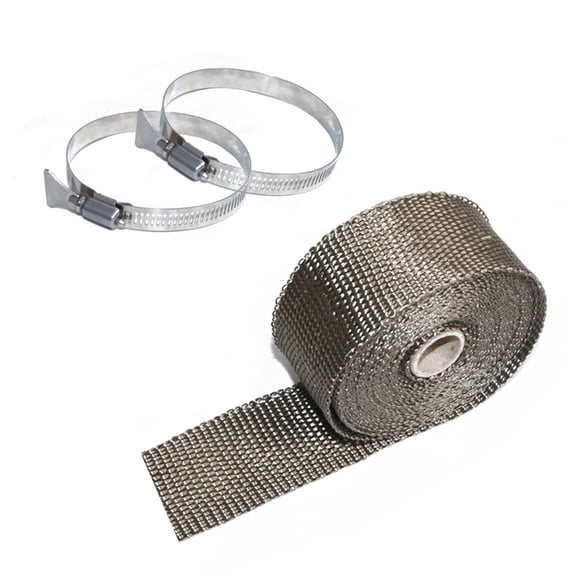 BQBQERT Exhaust Heat Wrap Header Wrap Heat Shield with Locking Tie , Car Exhaust Pipe Heat Insulation