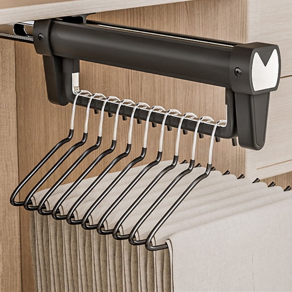BQBQERT Extendable Pull Out Clothes Storage Rod for Wardrobes Enhancing Closet Neatness and Accessibility Daily Casual Use