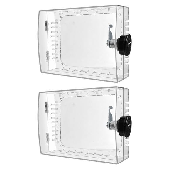 BQBQERT Extra Large Clear Thermostat Box Combination Security Guard Unauthorized Adjustments