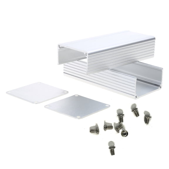 BQBQERT Extruded Electronic Project Aluminum Enclosure for Case Silver 100x46x46mm Junction Box for PCB Board